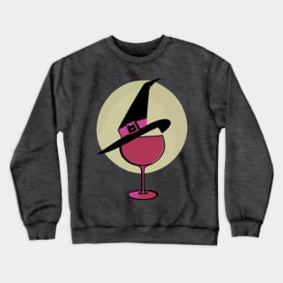 Witches and Wine Halloween Red Wine Lover Crewneck Sweatshirt